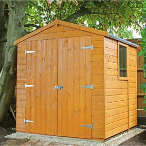 6' x 6' Shire Arran Double Door Wooden Garden Shed (1.97m x 1.83m) by Buy Sheds Direct