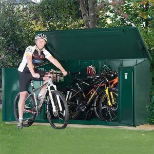 7'5 x 3'4 Asgard Access Plus Metal Bike Shed - 4 Bikes (2.3m x 1m) by Buy Sheds Direct