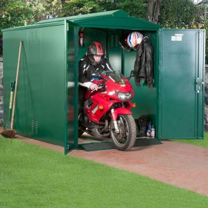 5'2 x 9' Asgard Secure Motorbike Garage (1.58m x 2.74m) by Buy Sheds Direct