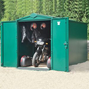 5'2 x 10'11 Asgard Secure Motorbike Garage Plus (1.52m x 3.33m) by Buy Sheds Direct
