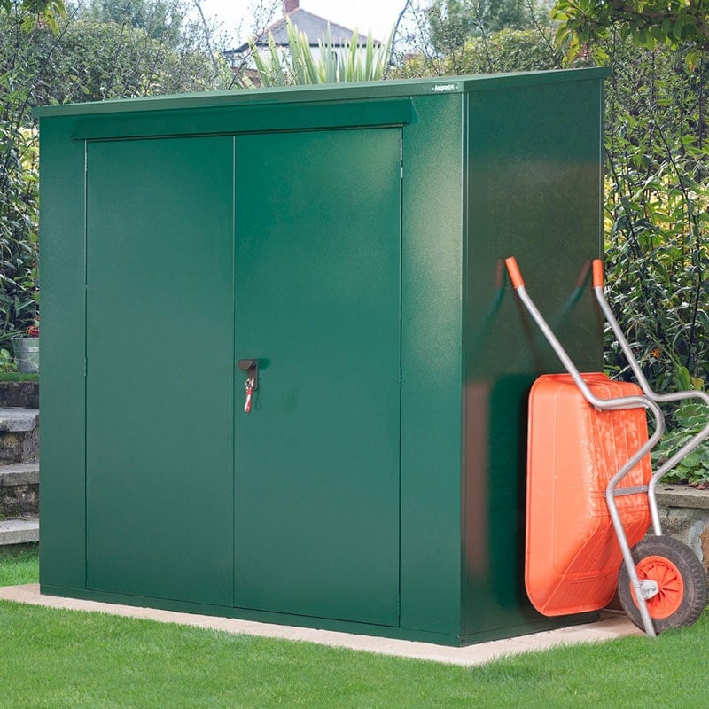 7'2 x 3' Asgard Trojan Plus Metal Shed & Bike Shed Combo (2.2m x 0.95m) by Buy Sheds Direct