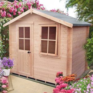Shire Avesbury 2.5m x 1.8m Log Cabin Summerhouse (19mm) by Buy Sheds Direct