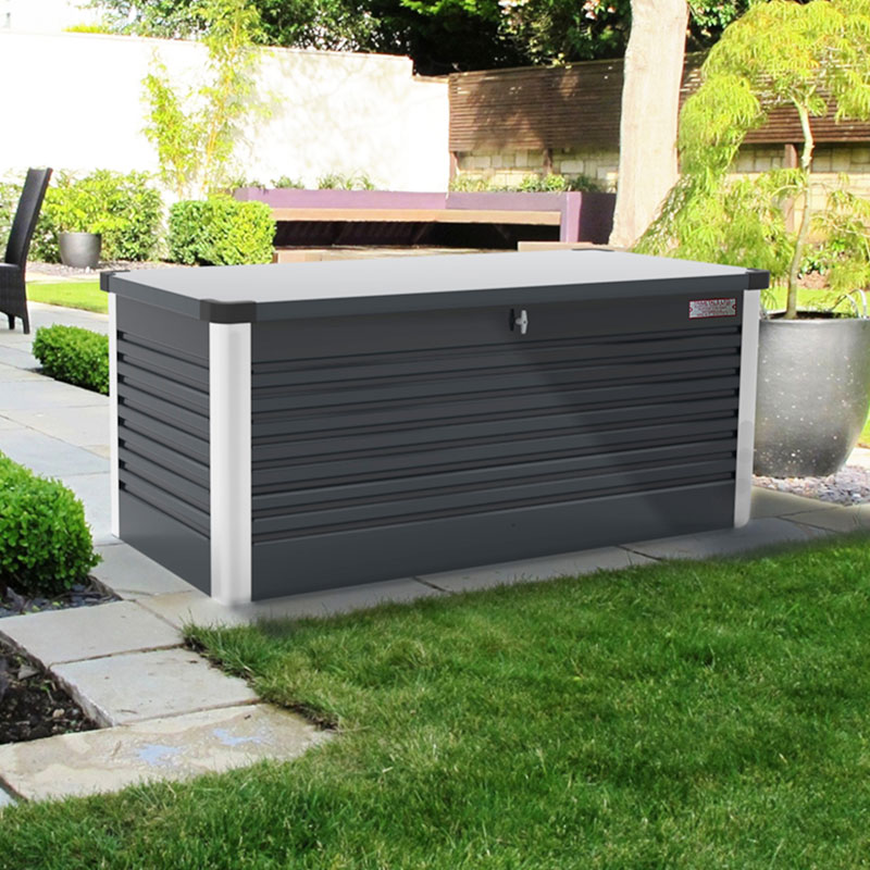 4x2 Trimetals Anthracite Protect.A.Box - Premium Metal Garden Storage by Buy Sheds Direct
