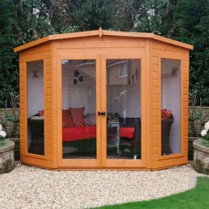 7' x 7' Shire Barclay Corner Wooden Summerhouse by Buy Sheds Direct
