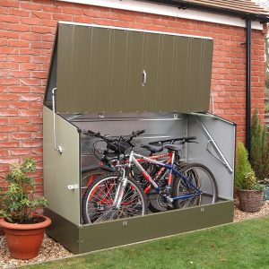 6x3 Trimetals Green Metal Bicycle Store - Garden Bike Storage by Buy Sheds Direct