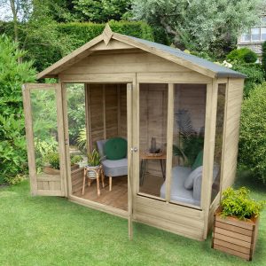 7' x 5' Forest Beckwood 25yr Guarantee Double Door Apex Summer House (2.28m x 1.53m) by Buy Sheds Direct