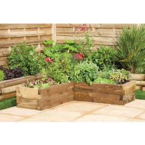 Forest Caledonian Corner Raised Bed 4'x4' (1.3x1.3m) by Buy Sheds Direct