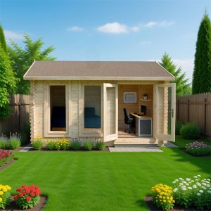 Forest Chiltern 4m x 3m Log Cabin (34mm) - Double Glazed by Buy Sheds Direct