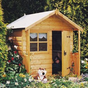 5' x 4' Shire Club Kids Wooden Playhouse (1.42m x 1.48m) by Buy Sheds Direct