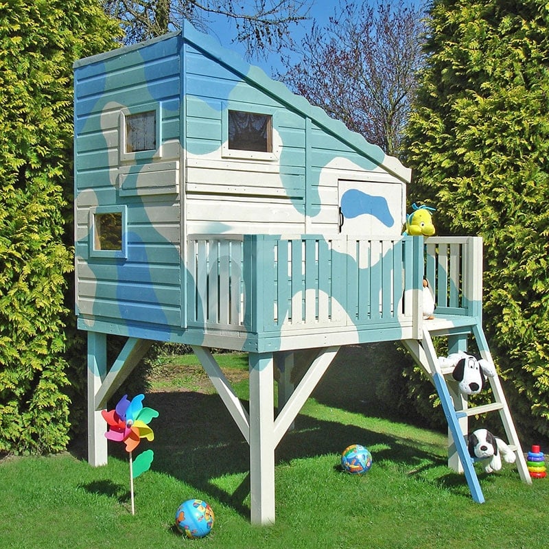 6' x 4' Shire Command Post Kids Wooden Platform Playhouse (1.69m x 2.22m) by Buy Sheds Direct