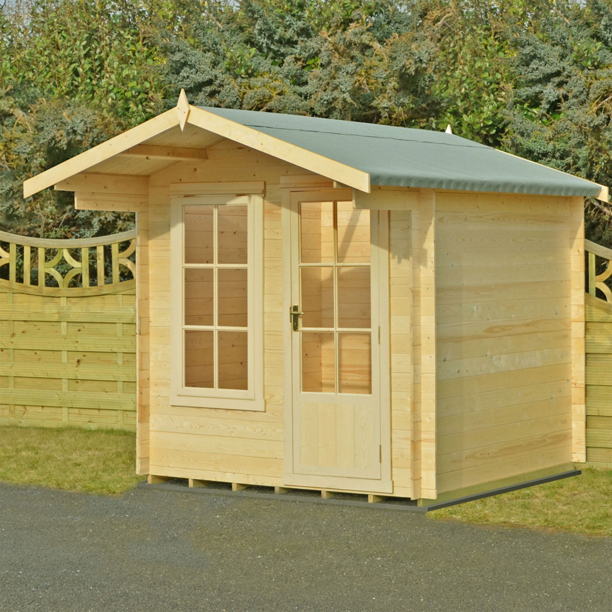 Shire Crinan 2.1m x 2.3m Log Cabin Summerhouse (19mm) by Buy Sheds Direct