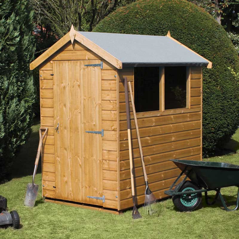 7' x 7' Traditional Standard Shiplap Apex Wooden Garden Shed (2.14m x 2.14m) by Buy Sheds Direct