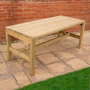 Forest Wooden Garden Dining Table 5'11 x 2'6 (1.8m x 0.76m) by Buy Sheds Direct