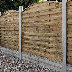 Forest 6' x 6' Pressure Treated Decorative Domed Top Fence Panel (1.8m x 1.8m) by Buy Sheds Direct