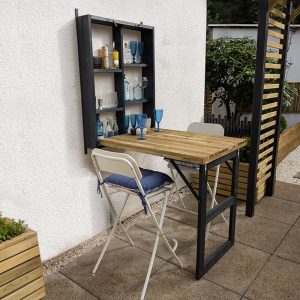 Forest Wooden Fold Down Garden Wall Bar 2'6 x 0'6 by Buy Sheds Direct