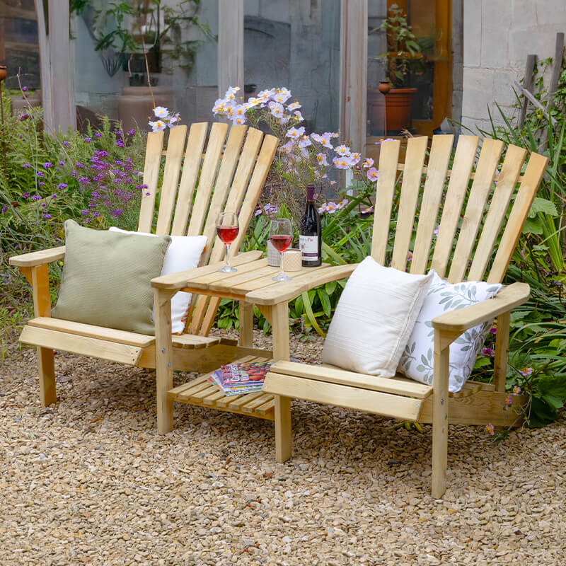 Forest Florida Wooden Garden Love Seat 6'2 x 3'1 (1.87m x 0.95m) by Buy Sheds Direct