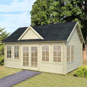 Palmako Claudia 5.4m x 3.9m Log Cabin Garden Room (44mm) by Buy Sheds Direct