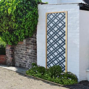 Forest 5'11 x 2' Grey Painted Wooden Diamond Lattice Panel (1.8m x 0.6m) by Buy Sheds Direct