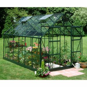 8'6 x 12â8 Green Frame Halls Magnum 812 Greenhouse (2.57 x 3.84m) by Buy Sheds Direct