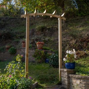 Forest Hanbury Dome Top Wooden Garden Pergola Arch 4'5 x 1'8 by Buy Sheds Direct