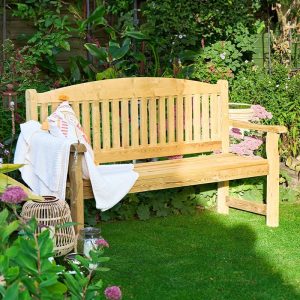 Forest Harvington Wooden Garden Bench 5â0 x 2â0 (1.52m x 0.60m) by Buy Sheds Direct