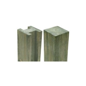 7'11" x 3.7" x 3.7" Forest Planed H Slotted Fence Post (2.4m x 94mm x 94mm) by Buy Sheds Direct