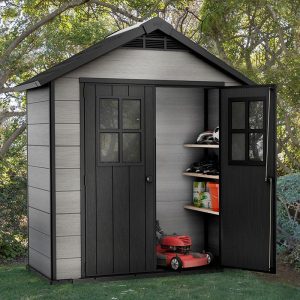 7' x 4' Keter Oakland Plastic Garden Shed (2.1m x 1.2m) by Buy Sheds Direct