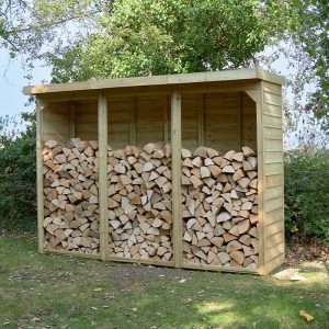 8'11 x 2'10 Forest Pent Large Overlap Log Store (2.7m x 0.9m) by Buy Sheds Direct