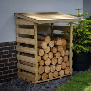 3'2 x 2'8 Forest Pent Small Logstore (1m x 0.8m) by Buy Sheds Direct