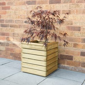 Forest Linear Square Wooden Garden Planter 1'x1' (0.4x0.4m) by Buy Sheds Direct