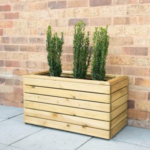 Forest Linear Double Wooden Garden Planter 3'x1' (0.8x0.4m) by Buy Sheds Direct