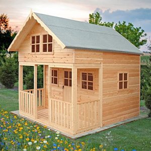 8' x 9' Shire Lodge Kids Wooden Playhouse (2.39m x 2.69m) by Buy Sheds Direct