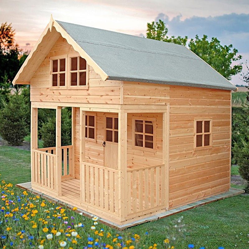 8' x 9' Shire Lodge Kids Wooden Playhouse (2.39m x 2.69m) by Buy Sheds Direct
