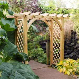 Forest Large Ultima Wooden Garden Pergola Arch 8' x 4' by Buy Sheds Direct