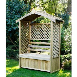 Small Garden Arbour Seat: Forest Lyon 6x2 Arbour by Buy Sheds Direct
