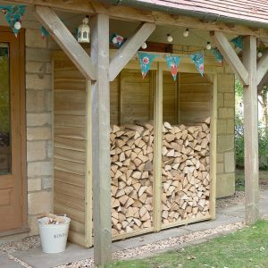 6' x 2'10 Forest Pent Medium Overlap Log Store (1.82m x 0.9m) by Buy Sheds Direct