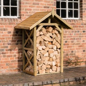 4'5 x 2'10 Forest Apex Medium Logstore (1.3m x 0.9m) by Buy Sheds Direct