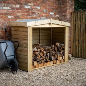 6'6 x 2'8 Forest Apex Overlap Logstore (2m x 0.8m) by Buy Sheds Direct