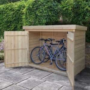 6'5 x 2'10 Forest Overlap Large Double Door Pent Wooden Garden Storage - Bike / Mower Outdoor Store (1.9m x 0.86m) by Buy Sheds Direct