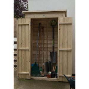 3'6 x 2' Forest Overlap Tall Pent Wooden Garden Storage Tool Store - Outdoor Patio Storage (1m x 0.55m) by Buy Sheds Direct