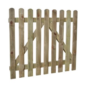 Forest Heavy Duty 3'3" x 3' Pressure Treated Wooden Picket Garden Gate (1m x 0.9m) by Buy Sheds Direct