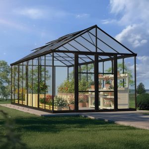 10' x 20' Palram Canopia Aria Black Polycarbonate Greenhouse (3.04m x 6.08m) by Buy Sheds Direct