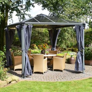 Palram Canopia Gazebo Curtains for Milano 4300 and Martinique 5000 Garden Gazebos by Buy Sheds Direct