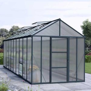 8'x20' Palram Canopia Glory Grey Large Polycarbonate Greenhouse (2.4x6m) by Buy Sheds Direct