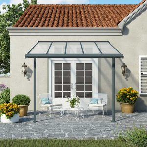 10x10 Palram Canopia Sierra Grey Patio Cover by Buy Sheds Direct