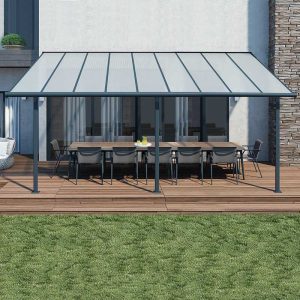 10x30 Palram Canopia Sierra Grey Patio Cover by Buy Sheds Direct