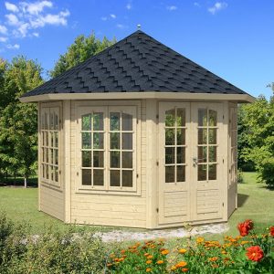 Palmako Veronica 3.4m x 3.4m Log Cabin (34mm) - 7 Windows by Buy Sheds Direct