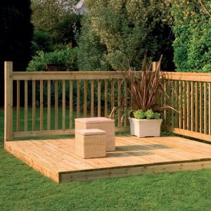 Forest 2.4m Easy Deck Kit (With Handrails) by Buy Sheds Direct