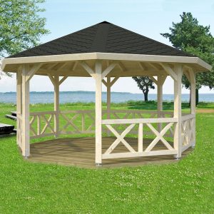 4.5x4.5m (15'x15') Palmako Betty Garden Pavilion - Luxury Gazebo by Buy Sheds Direct