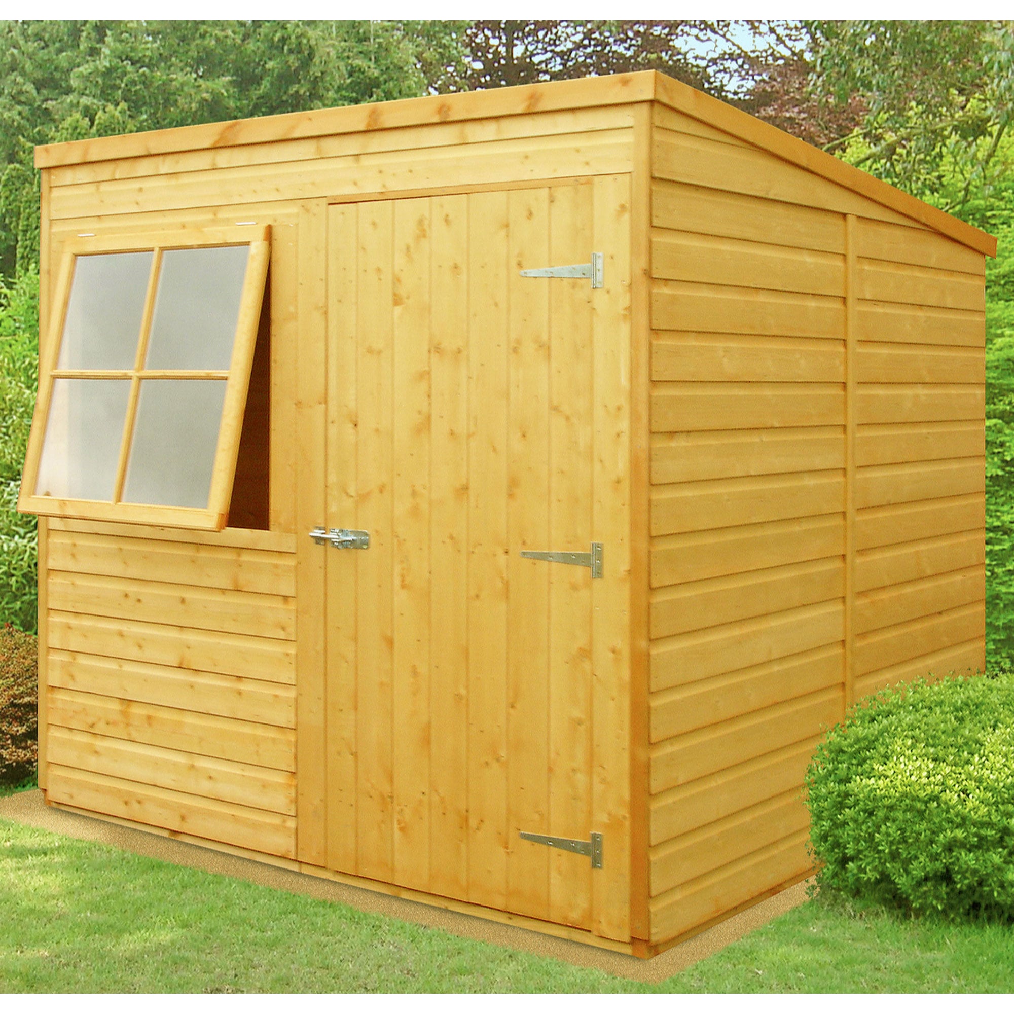 6'7 x 7' Shire Shiplap Pent Wooden Garden Shed (2.01m x 2.15m) by Buy Sheds Direct